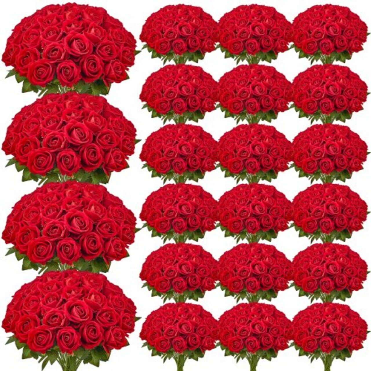 Artificial Roses 20 Inch Velvet Stems Realistic DIY Floral Decorations